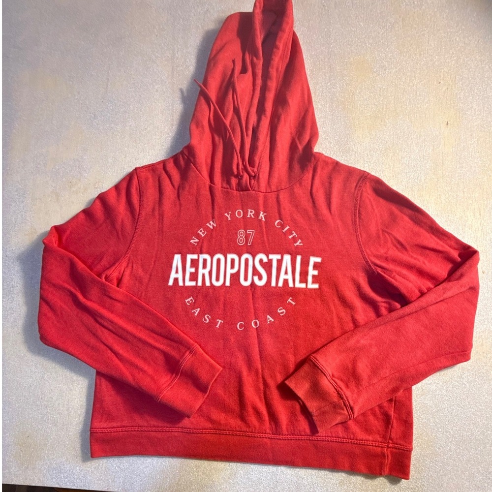 Aeropostale‎ Womens Red Graphic Hoodie New York City East Coast Large-1049